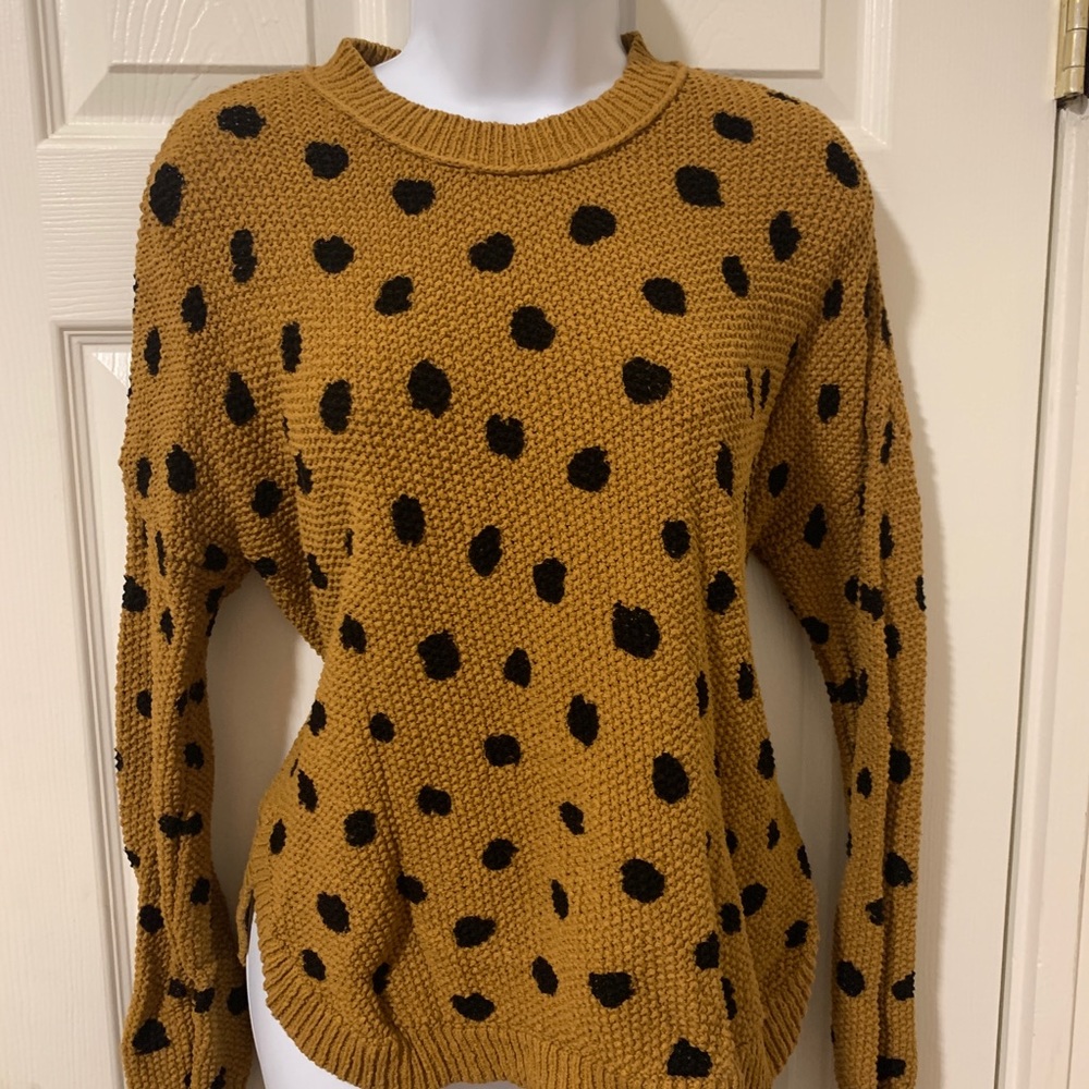 COPY - Madewell leopard painted spots sweater